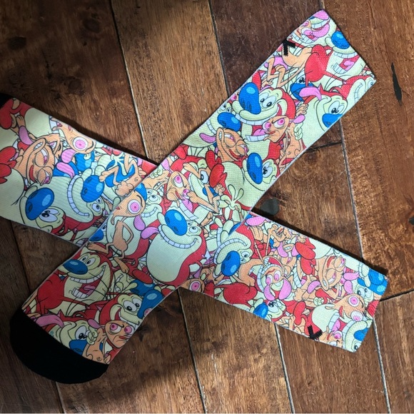 Odd Socks REN & STIMPY- men’s crew socks - Picture 1 of 5